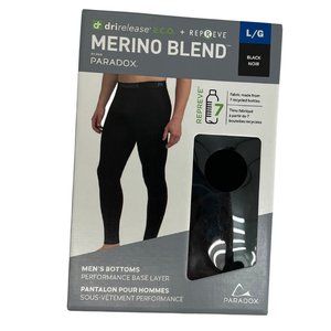paradox men's merino blend base layer pants